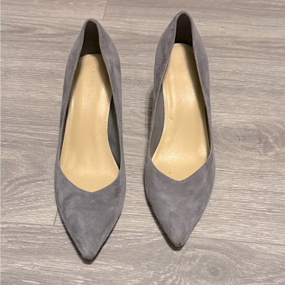 Marc Fisher Gray Suede Women's Pumps